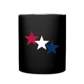 Stars Patriotic Drapeau américain USA - Mug uni - noir - Devant