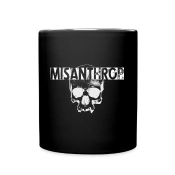 Misanthrope - Je déteste le crâne des gens - Mug uni - noir - Devant