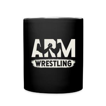 Arm Wrestling Sports Martial Arts Arm Wrestling, Arm - Full Colour Mug - black - Front