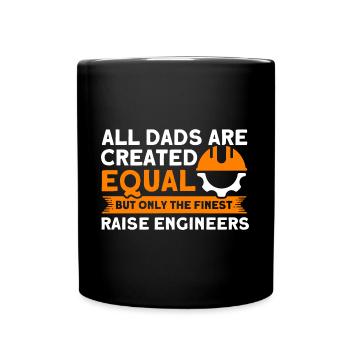 Feinste Väter Vater Ingenieur Vater Familie - Tasse einfarbig - Schwarz - Vorne