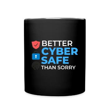 Cyber Security Information Computer Sicherheit - Tasse einfarbig - Schwarz - Vorne