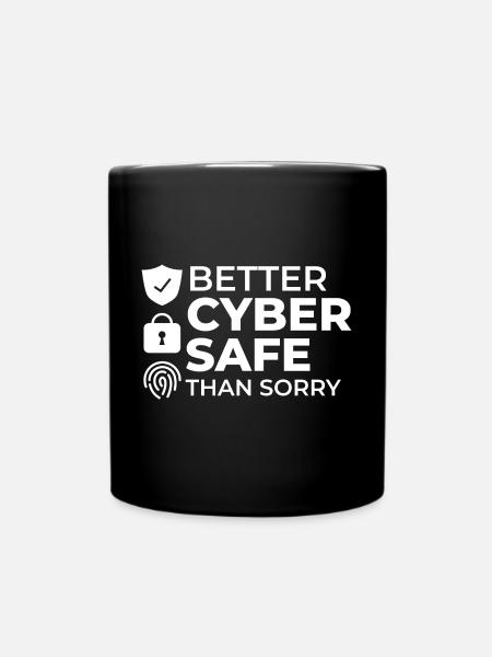 Cyber Security Information Computer Sicherheit - Tasse einfarbig - Schwarz