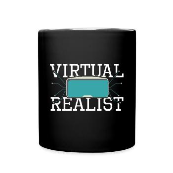Realist Virtual Reality VR AR - Full Colour Mug - black - Front