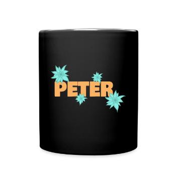 Edelweiß Peter - Tasse einfarbig - Schwarz - Vorne