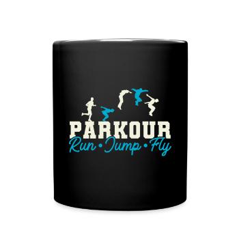 Parkour Freerunning Traceur - Tasse einfarbig - Schwarz - Vorne