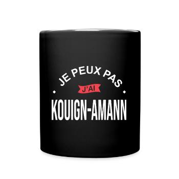 je peux pas j ai kouign amann chef bretagne - Mug uni - noir - Devant