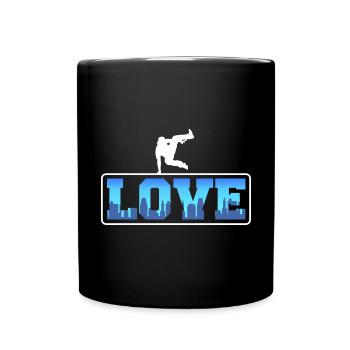 Parkour Freerunning Traceur - Tasse einfarbig - Schwarz - Vorne