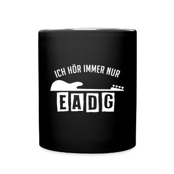 I only ever listen to EADG bass scores for bass players - Full Colour Mug - black - Front