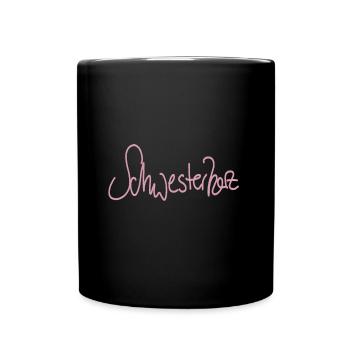 Sister Schwester Schwesterherz - Tasse einfarbig - Schwarz - Vorne