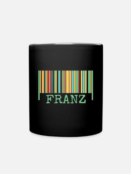 Strichcode Franz - Tasse einfarbig - Schwarz