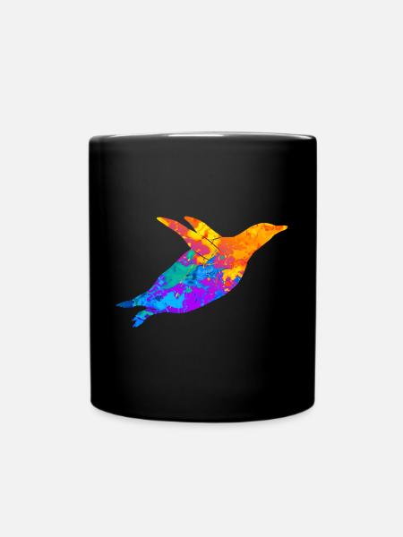 Pinguin Pinguine Tierliebhaber Silhouette Pinguine - Tasse einfarbig - Schwarz