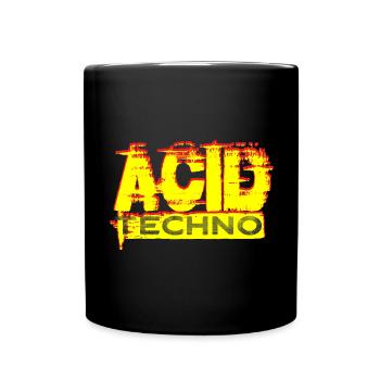 Acid Techno Grunge | We Love Acid Techno - Full Colour Mug - black - Front