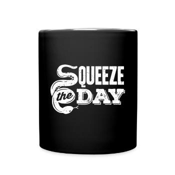 Banana Ball Python Herpetologist Squeeze The Day - Tasse einfarbig - Schwarz - Vorne