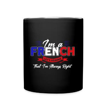 Français Drapeau Français Roots Cadeau - Mug uni - noir - Devant