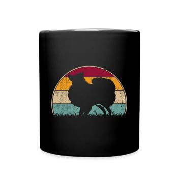 Japon Japonais Japonais Spitz Dog Vintage - Mug uni - noir - Devant