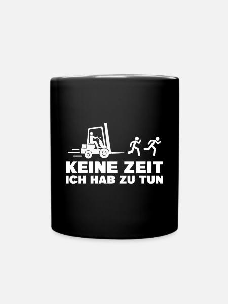 Gabelstapler Lagerist Staplerfahrer Geschenkidee - Tasse einfarbig - Schwarz