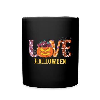 Halloween Love Pumpkin - Full Colour Mug - black - Front