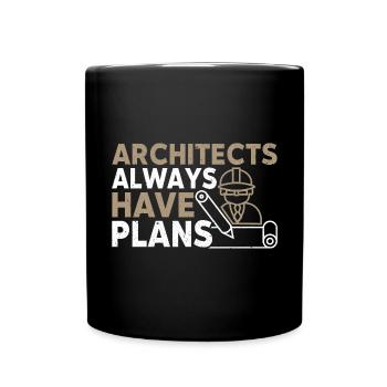 Architekt Kunst Architektur Designer - Tasse einfarbig - Schwarz - Vorne
