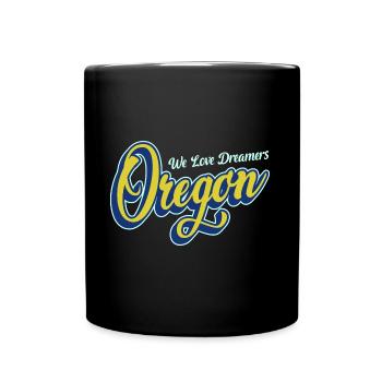 Wir lieben Dreamers Design für stolze Oregonianer - Tasse einfarbig - Schwarz - Vorne