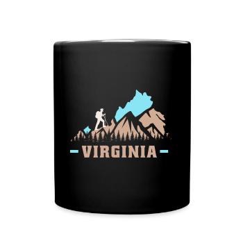 Wandern in Virginia Design für stolze Virginier - Tasse einfarbig - Schwarz - Vorne