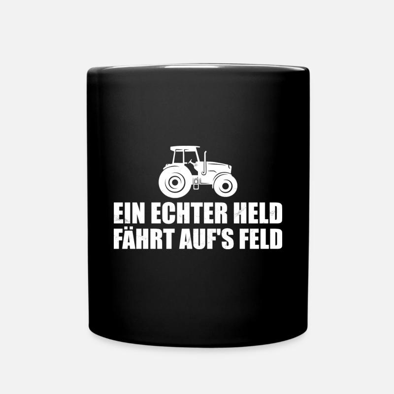 Traktor Landwirtschaft Bauer Landwirt - Tasse einfarbig - Schwarz