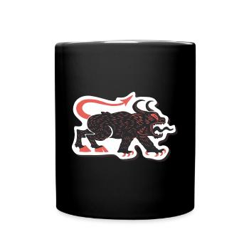 Krampus Dämon Okkult - Tasse einfarbig - Schwarz - Vorne