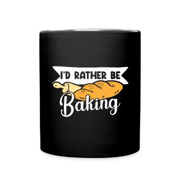 Bread Baking Baker Bakery Sourdough - Full Colour Mug - black - Front
