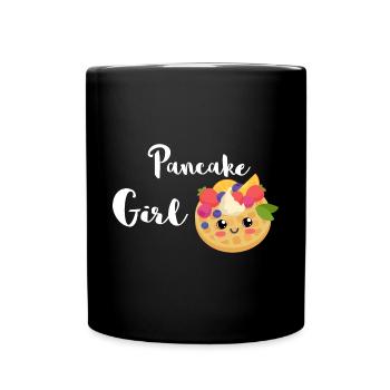 Pancake Pfannenkuchen Süßes Frühstück Essen - Tasse einfarbig - Schwarz - Vorne