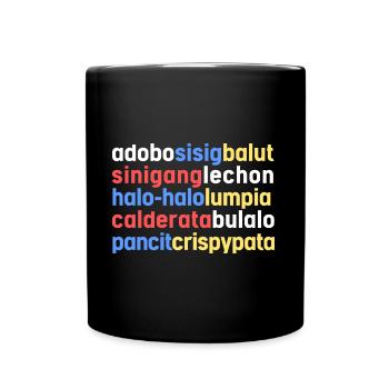 Adobo Lechon Filipino Design für stolze Pinoys - Tasse einfarbig - Schwarz - Vorne