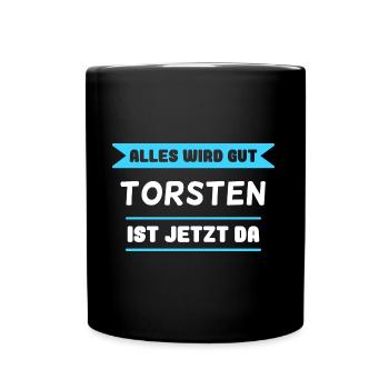 Torsten Name Design für stolze Torstens - Tasse einfarbig - Schwarz - Vorne