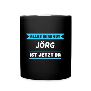 Jörg Name Design für stolze Jörgs - Tasse einfarbig - Schwarz - Vorne
