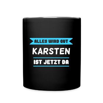 Karsten Name Design für stolze Karstens - Tasse einfarbig - Schwarz - Vorne