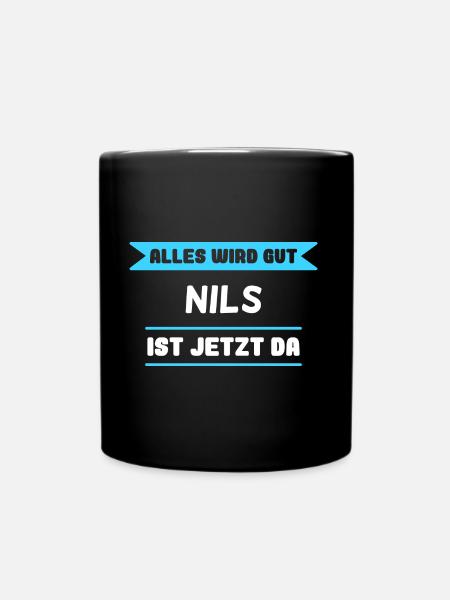 Nils Name Design für stolze Nils - Tasse einfarbig - Schwarz