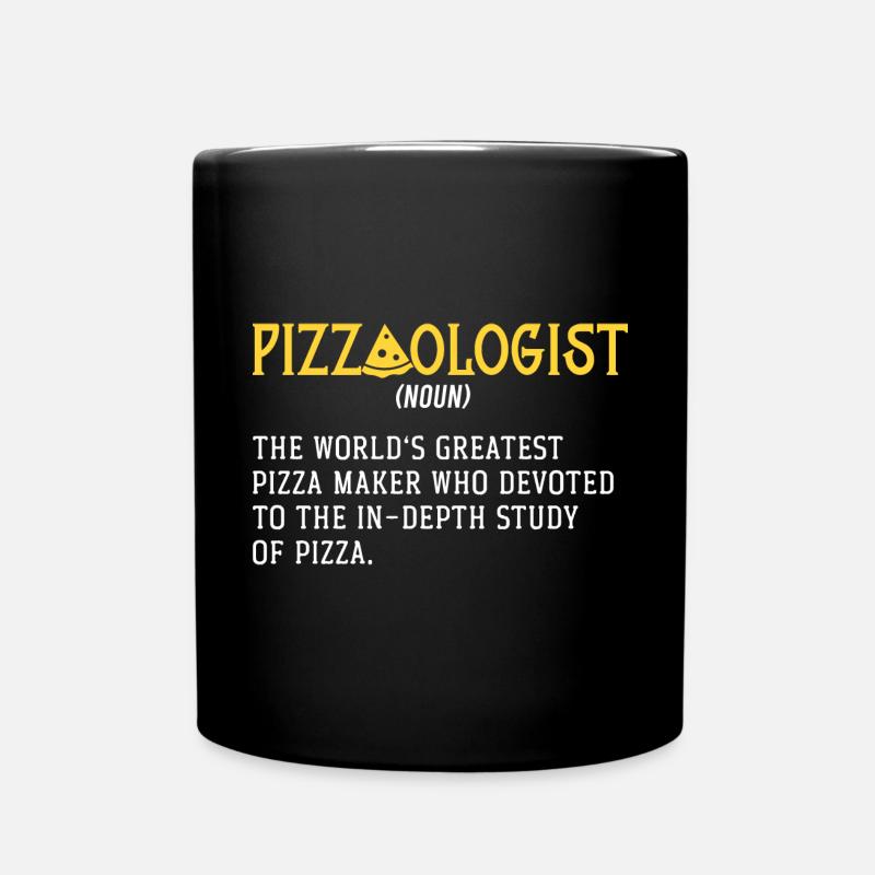 Pizza Baker Pizza Lovers Pizza Cadeau - Mug uni - noir