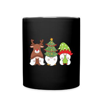 Noël Noël Gnomies - Mug uni - noir - Devant