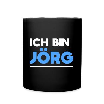 Jörg Name Spruch für stolze Jörgs - Tasse einfarbig - Schwarz - Vorne