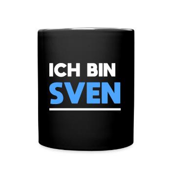 Sven Name Spruch für stolze Svens - Tasse einfarbig - Schwarz - Vorne