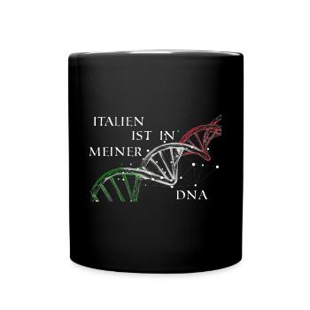 Italien, es ist in meiner DNA Geburtstag - Tasse einfarbig - Schwarz - Vorne