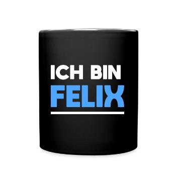 Felix Name Spruch für stolze Felixs - Tasse einfarbig - Schwarz - Vorne