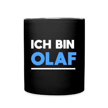 Olaf Name Spruch für stolze Olafs - Tasse einfarbig - Schwarz - Vorne