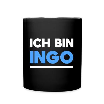 Ingo Name Spruch für stolze Ingos - Tasse einfarbig - Schwarz - Vorne