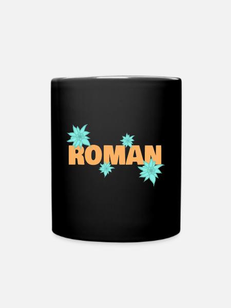 Roman - Tasse einfarbig - Schwarz