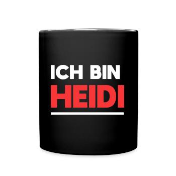 Heidi Name Spruch für stolze Heidis - Tasse einfarbig - Schwarz - Vorne