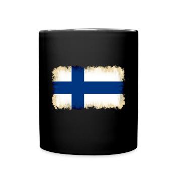 Finnland - Tasse einfarbig - Schwarz - Vorne