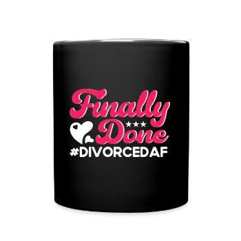 Scheidung Ex Partner Auflösung der Ehe Geschenk - Tasse einfarbig - Schwarz - Vorne