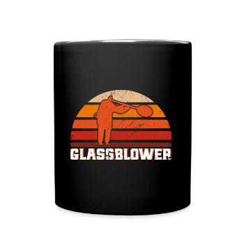 Glassworker Glass blowing Cadeau de soufflage de verre - Mug uni - noir - Devant