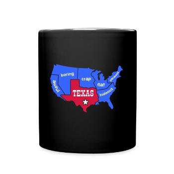 US-Bundesstaaten Texas Design für stolze Texaner - Tasse einfarbig - Schwarz - Vorne