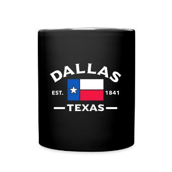 Est. 1841 Dallas Design für stolze Texaner - Tasse einfarbig - Schwarz - Vorne