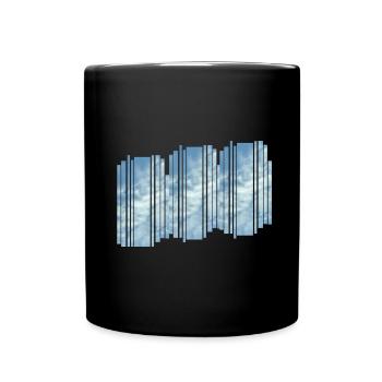 nuage par tranche Ciel bleu lilyrose design - Mug uni - noir - Devant