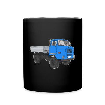 W50 LKW NVA Baustellen W50 DDR - Tasse einfarbig - Schwarz - Vorne